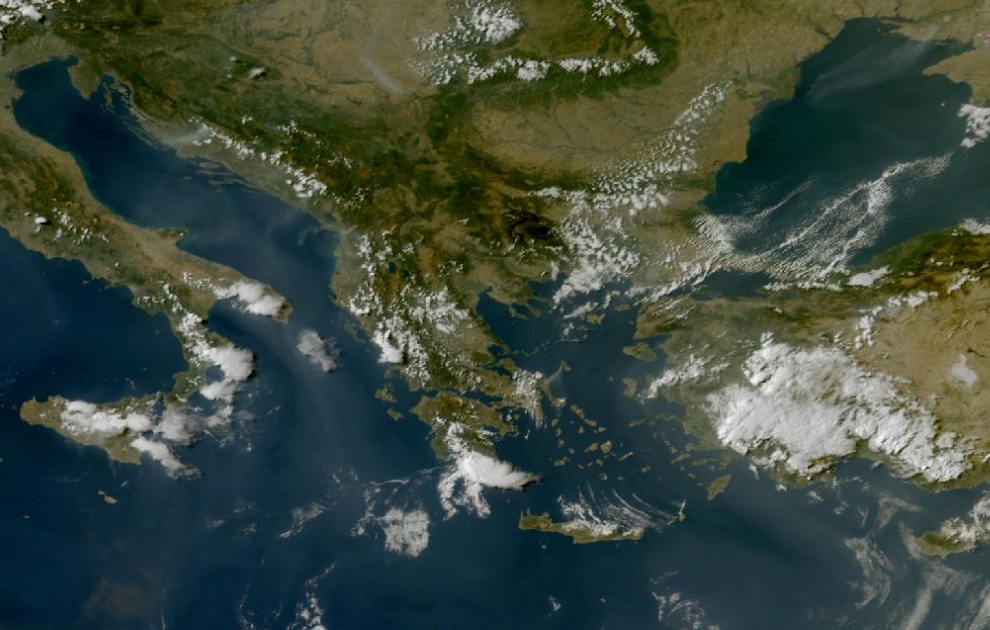 Τελευταία δορυφορική εικόνα νεφοκάλυψης