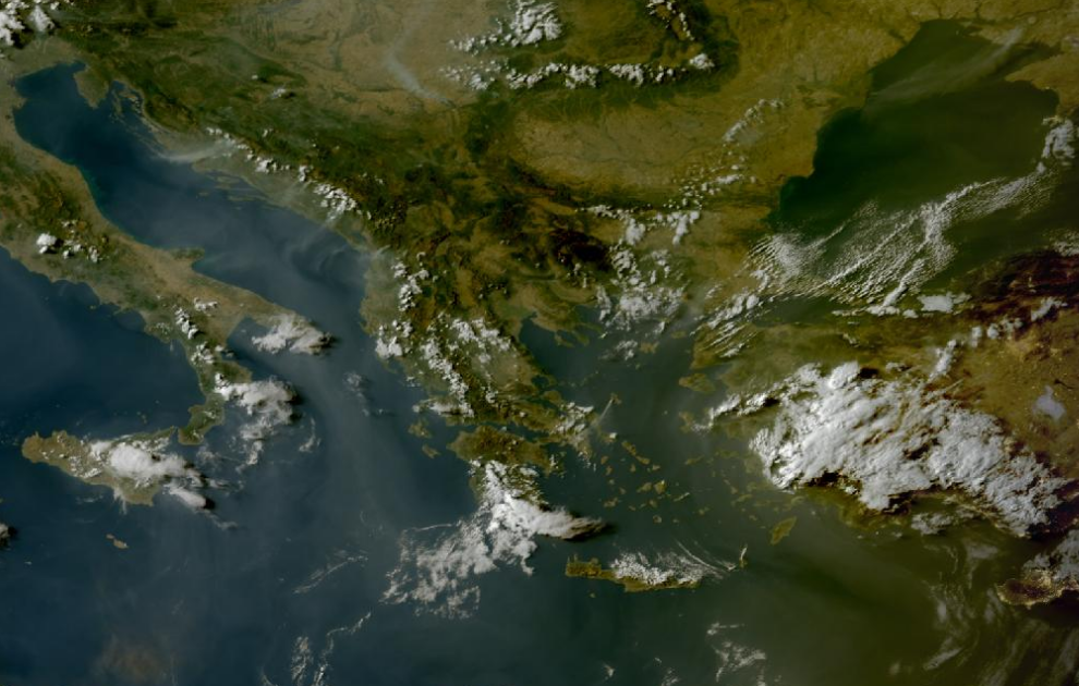 Τελευταία δορυφορική εικόνα νεφοκάλυψης