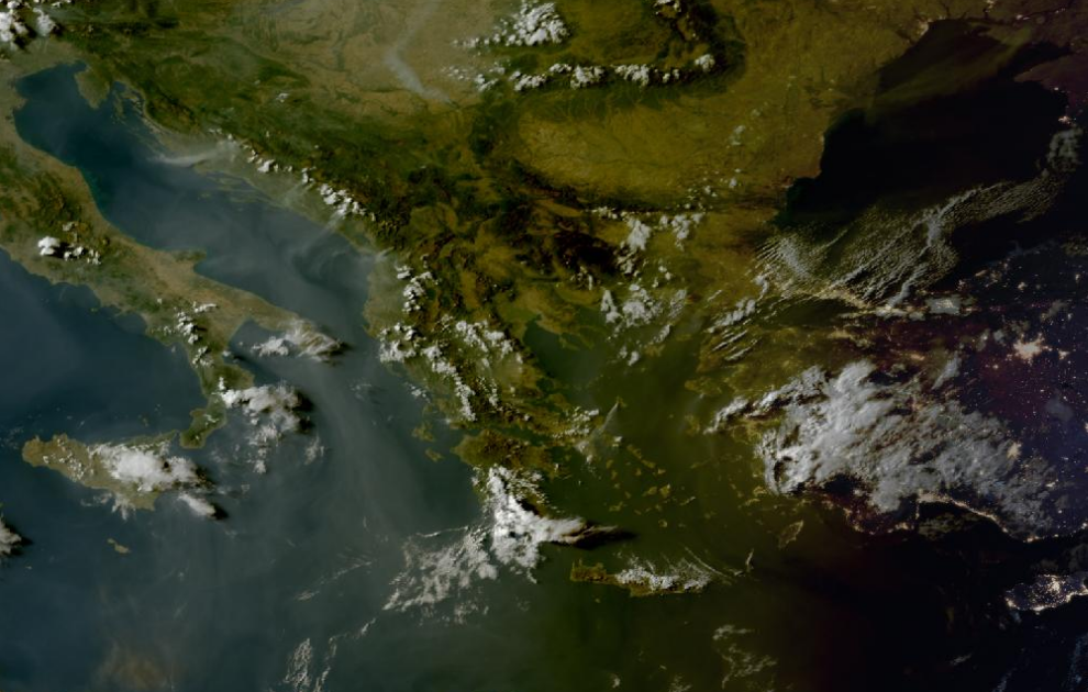 Τελευταία δορυφορική εικόνα νεφοκάλυψης