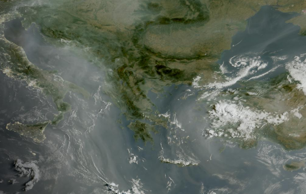 Τελευταία δορυφορική εικόνα νεφοκάλυψης