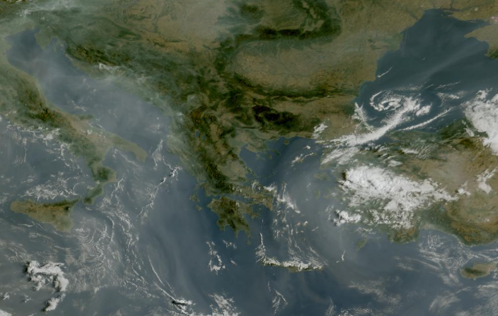 Τελευταία δορυφορική εικόνα νεφοκάλυψης