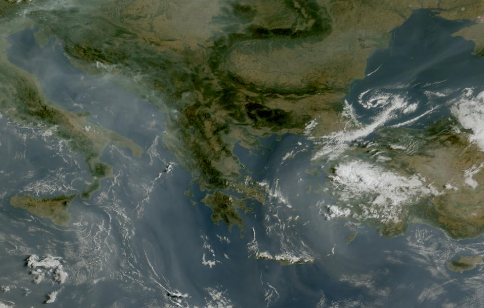 Τελευταία δορυφορική εικόνα νεφοκάλυψης