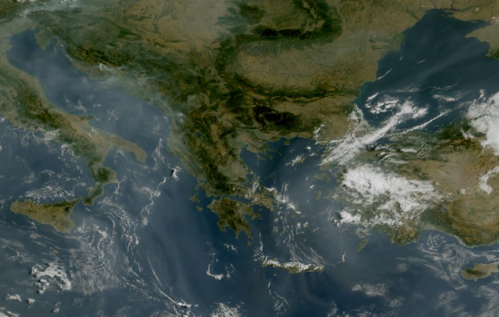 Τελευταία δορυφορική εικόνα νεφοκάλυψης