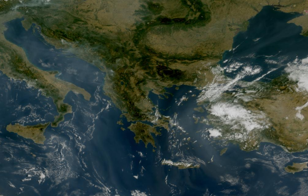 Τελευταία δορυφορική εικόνα νεφοκάλυψης