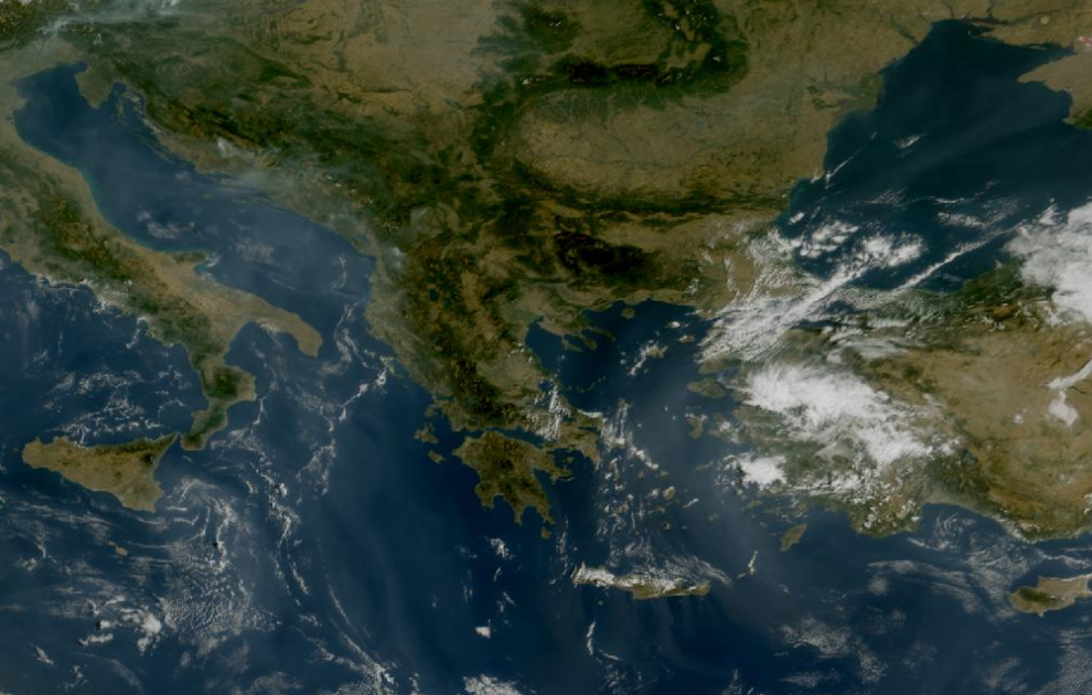 Τελευταία δορυφορική εικόνα νεφοκάλυψης