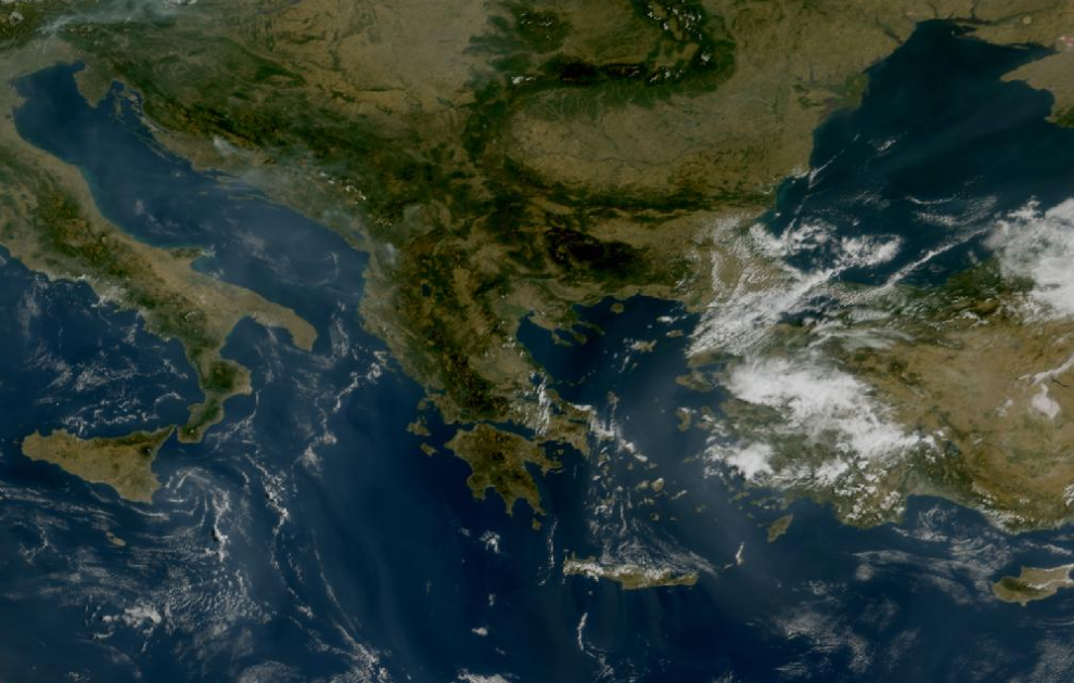 Τελευταία δορυφορική εικόνα νεφοκάλυψης