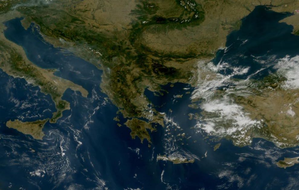 Τελευταία δορυφορική εικόνα νεφοκάλυψης
