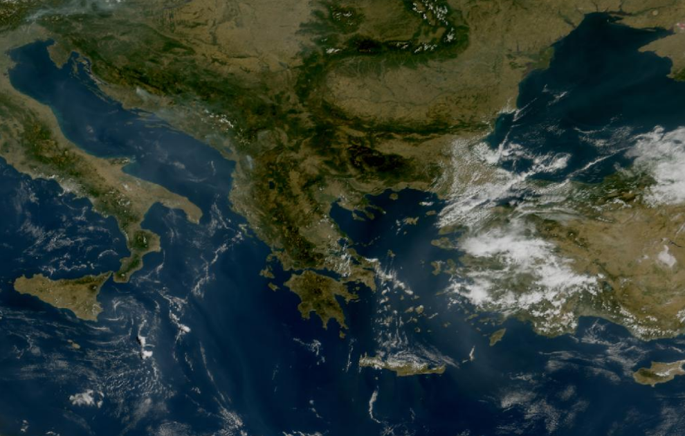 Τελευταία δορυφορική εικόνα νεφοκάλυψης
