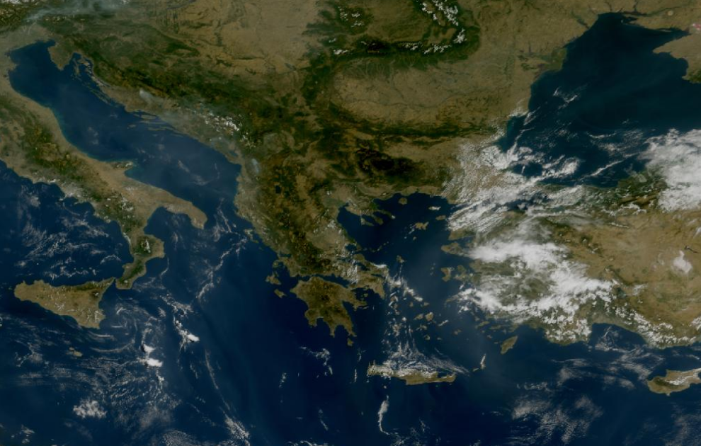 Τελευταία δορυφορική εικόνα νεφοκάλυψης