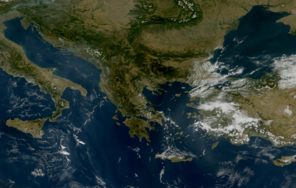 Τελευταία δορυφορική εικόνα νεφοκάλυψης