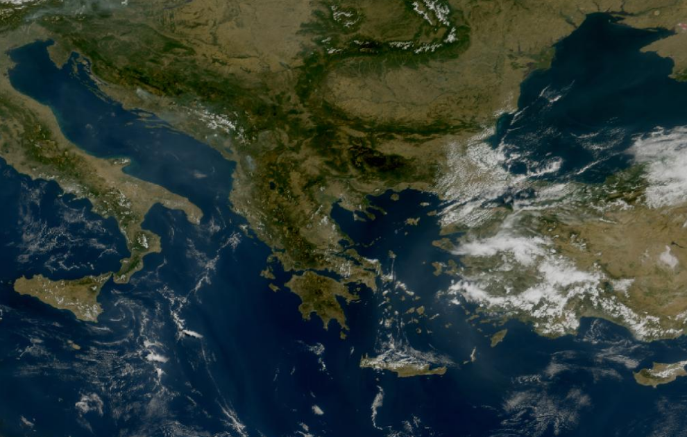 Τελευταία δορυφορική εικόνα νεφοκάλυψης