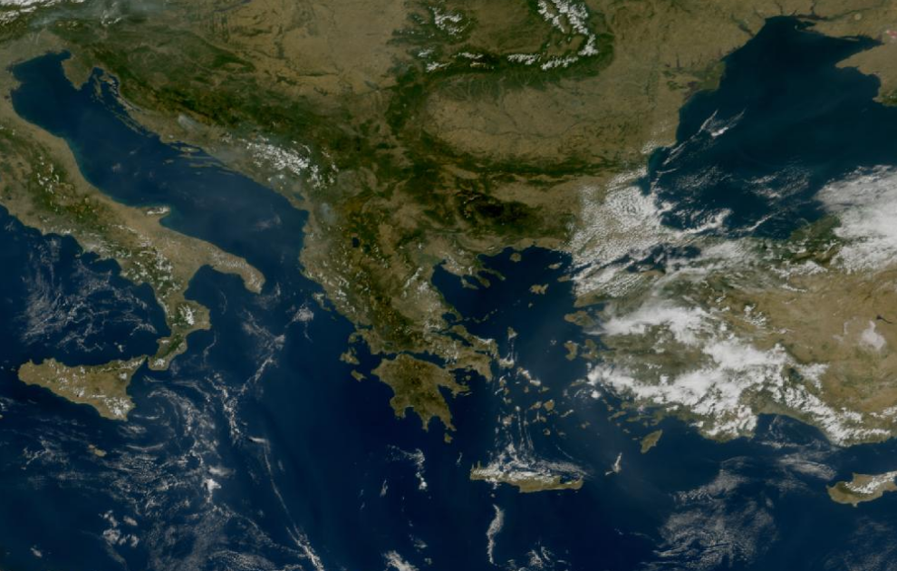 Τελευταία δορυφορική εικόνα νεφοκάλυψης
