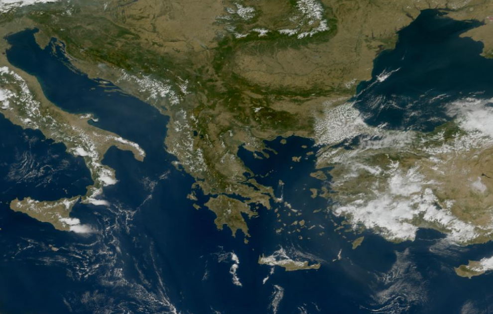 Τελευταία δορυφορική εικόνα νεφοκάλυψης