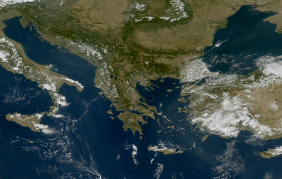 Τελευταία δορυφορική εικόνα νεφοκάλυψης