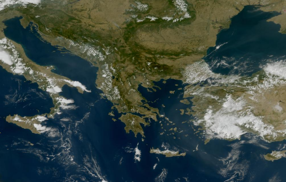 Τελευταία δορυφορική εικόνα νεφοκάλυψης