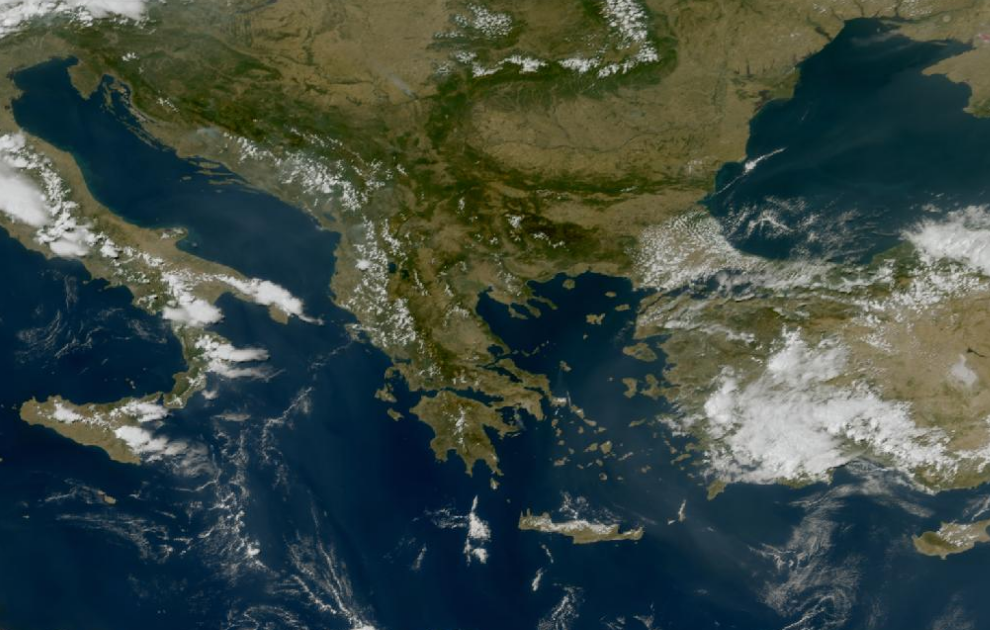 Τελευταία δορυφορική εικόνα νεφοκάλυψης