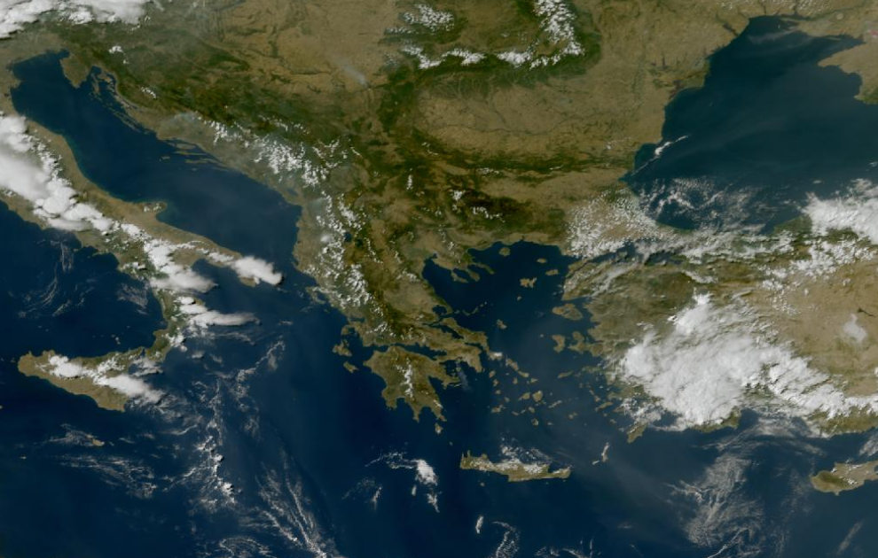 Τελευταία δορυφορική εικόνα νεφοκάλυψης