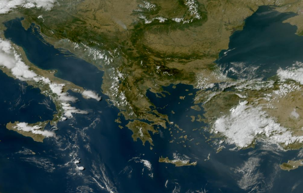 Τελευταία δορυφορική εικόνα νεφοκάλυψης