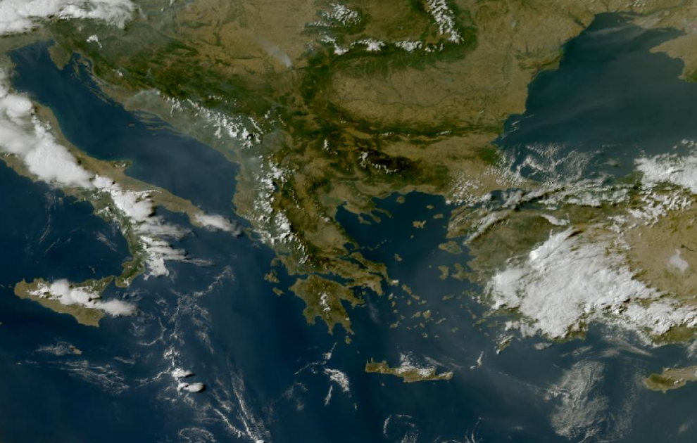 Τελευταία δορυφορική εικόνα νεφοκάλυψης
