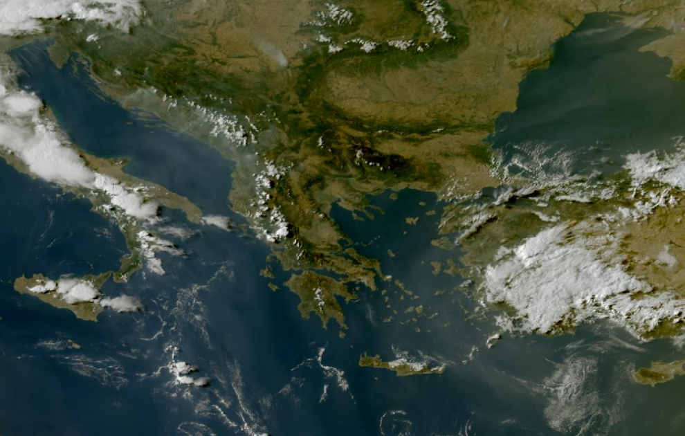 Τελευταία δορυφορική εικόνα νεφοκάλυψης