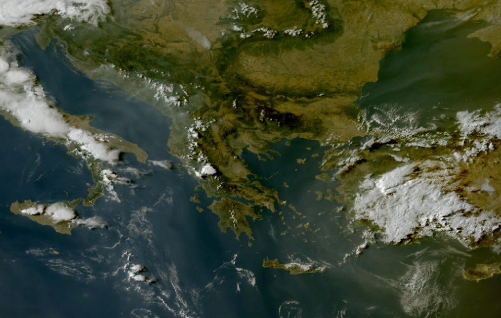 Τελευταία δορυφορική εικόνα νεφοκάλυψης