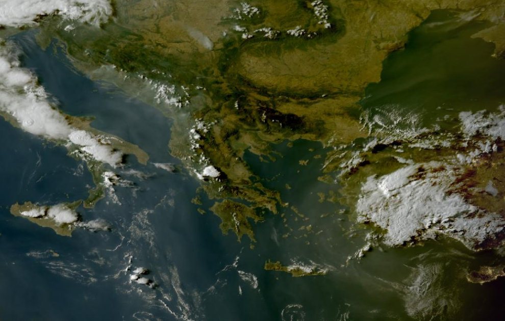 Τελευταία δορυφορική εικόνα νεφοκάλυψης
