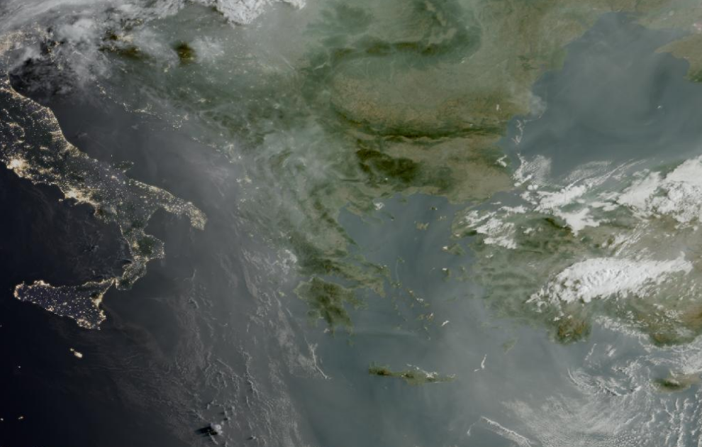 Τελευταία δορυφορική εικόνα νεφοκάλυψης