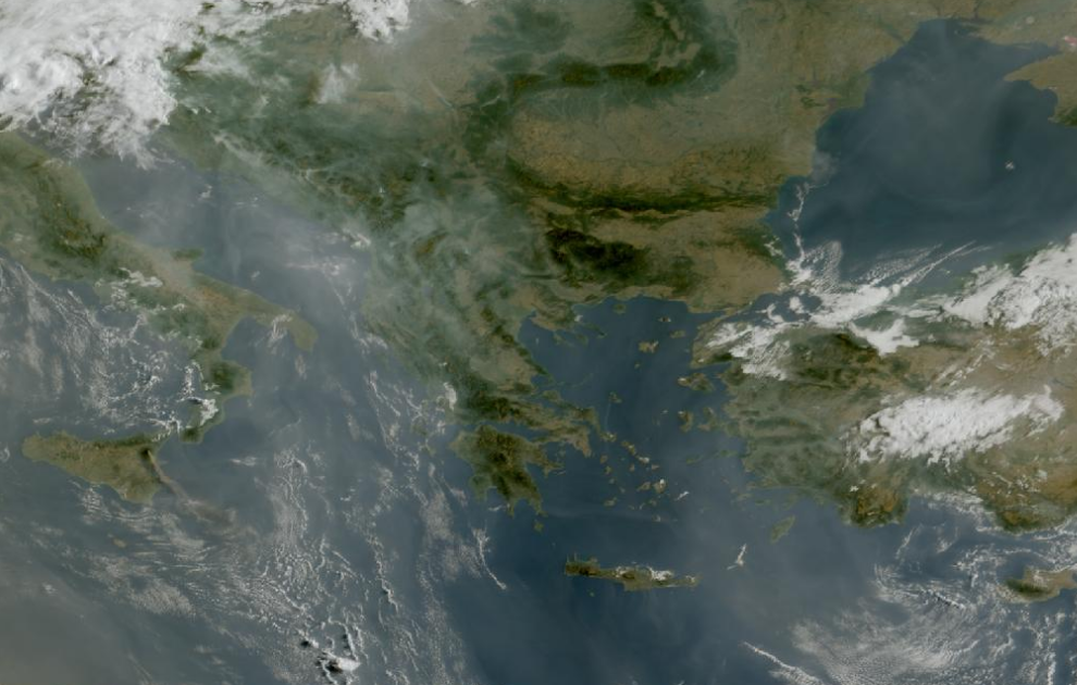 Τελευταία δορυφορική εικόνα νεφοκάλυψης
