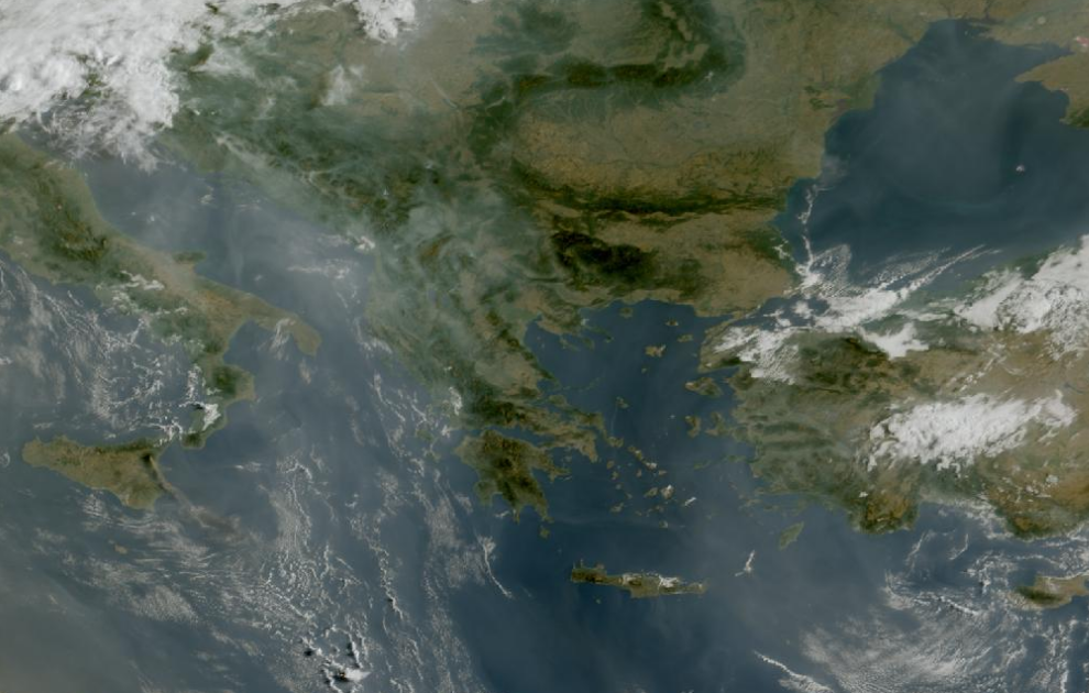 Τελευταία δορυφορική εικόνα νεφοκάλυψης