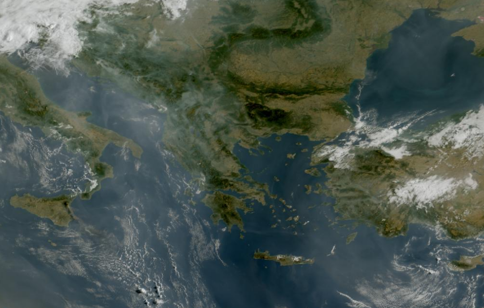Τελευταία δορυφορική εικόνα νεφοκάλυψης