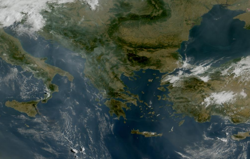 Τελευταία δορυφορική εικόνα νεφοκάλυψης