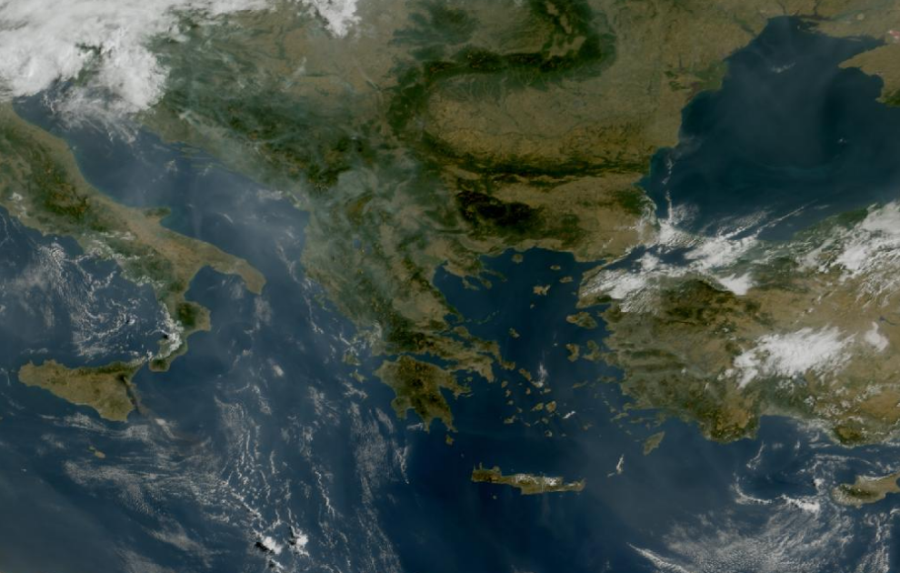 Τελευταία δορυφορική εικόνα νεφοκάλυψης