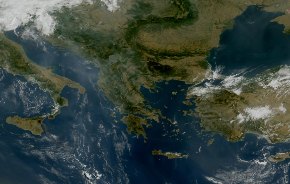 Τελευταία δορυφορική εικόνα νεφοκάλυψης