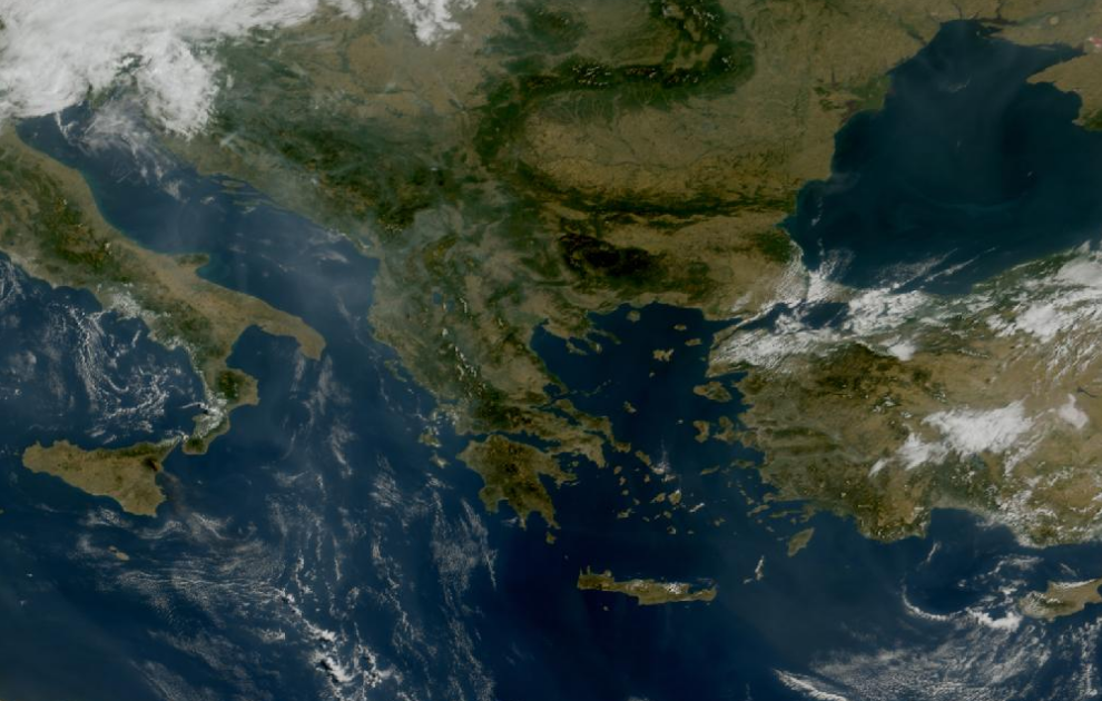 Τελευταία δορυφορική εικόνα νεφοκάλυψης