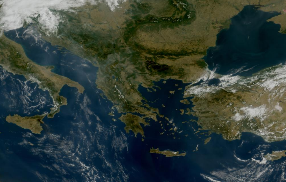 Τελευταία δορυφορική εικόνα νεφοκάλυψης