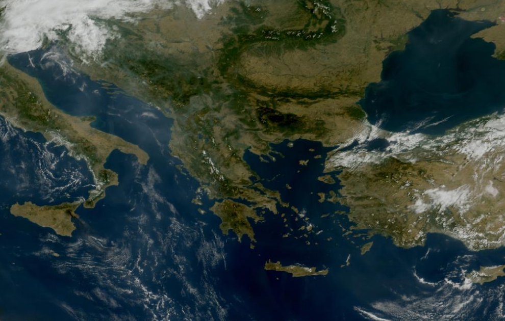 Τελευταία δορυφορική εικόνα νεφοκάλυψης