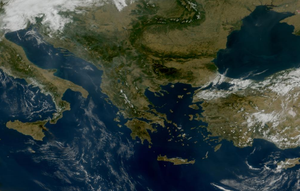 Τελευταία δορυφορική εικόνα νεφοκάλυψης