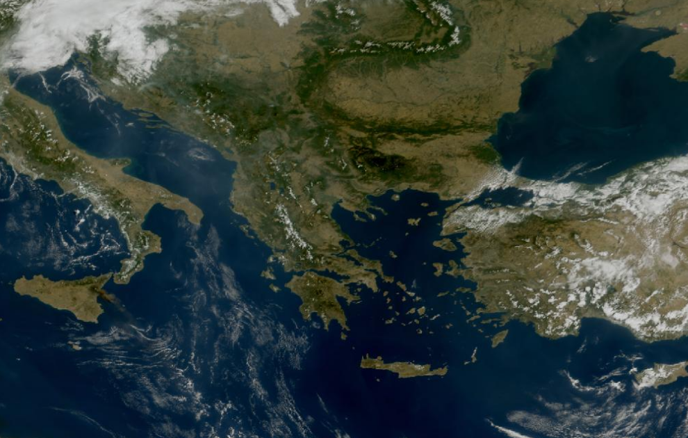Τελευταία δορυφορική εικόνα νεφοκάλυψης