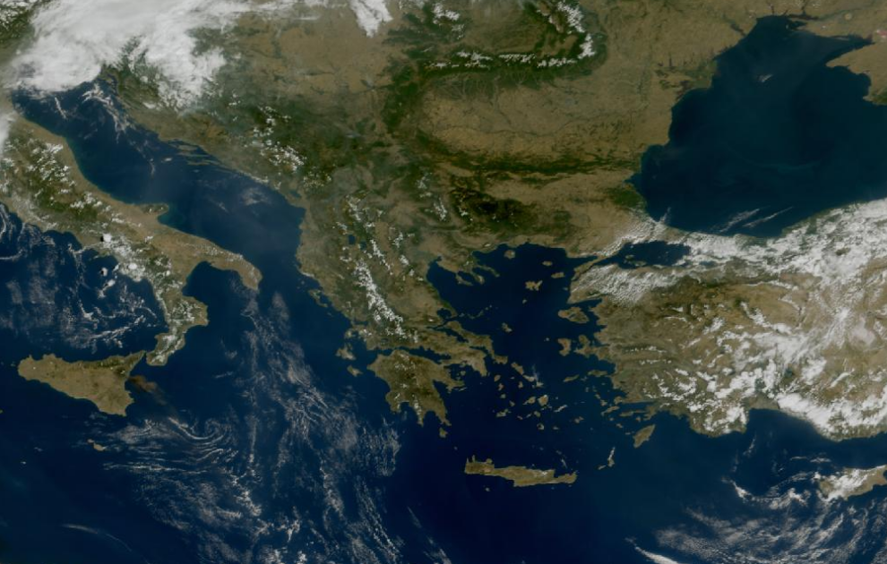 Τελευταία δορυφορική εικόνα νεφοκάλυψης