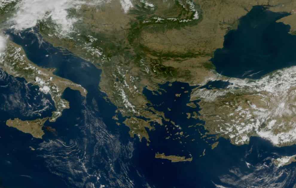 Τελευταία δορυφορική εικόνα νεφοκάλυψης