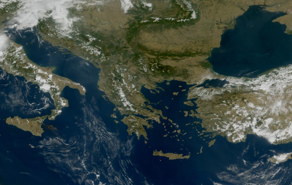 Τελευταία δορυφορική εικόνα νεφοκάλυψης