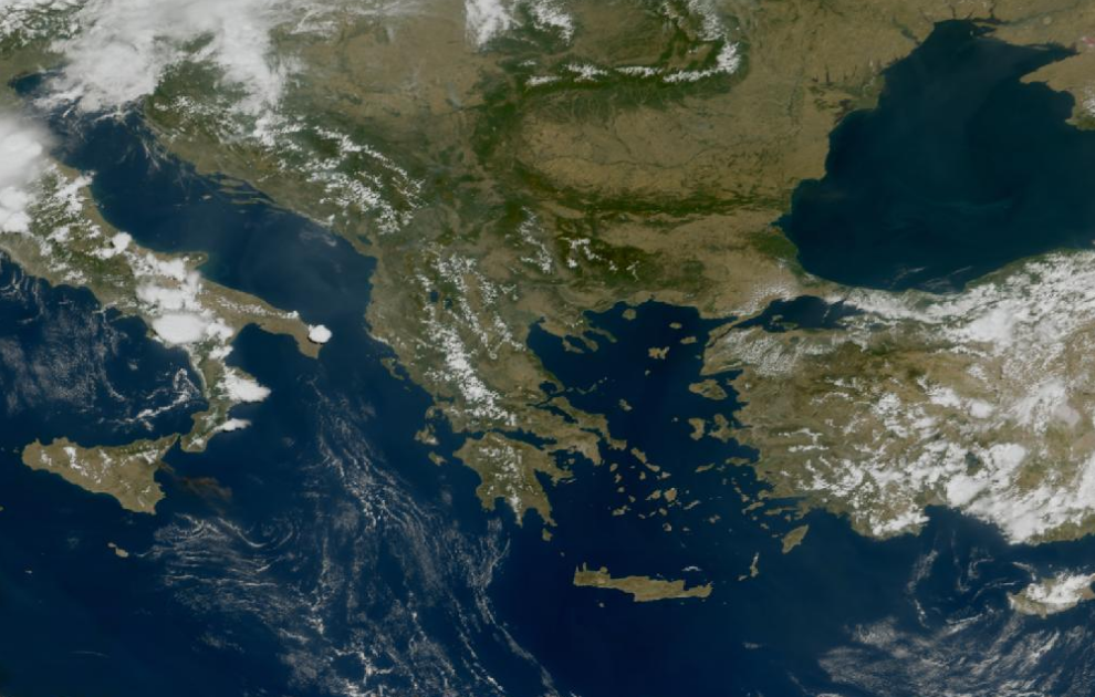 Τελευταία δορυφορική εικόνα νεφοκάλυψης