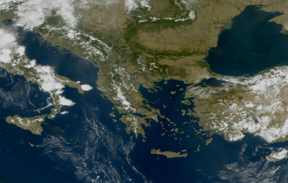 Τελευταία δορυφορική εικόνα νεφοκάλυψης