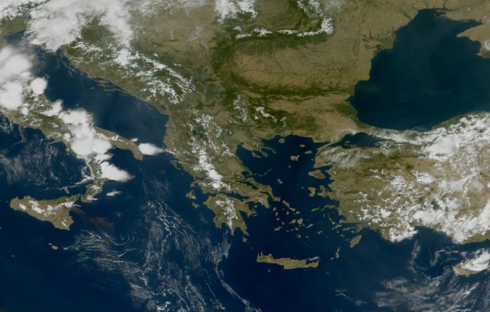 Τελευταία δορυφορική εικόνα νεφοκάλυψης