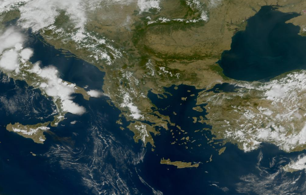 Τελευταία δορυφορική εικόνα νεφοκάλυψης
