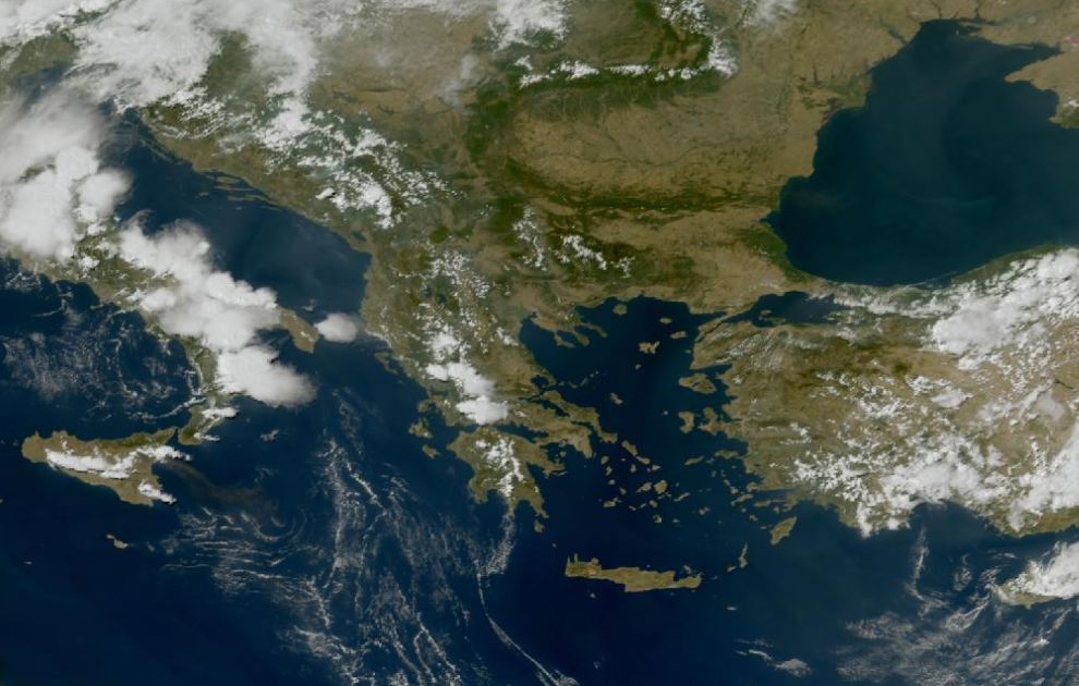 Τελευταία δορυφορική εικόνα νεφοκάλυψης