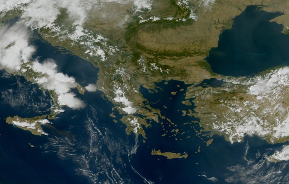 Τελευταία δορυφορική εικόνα νεφοκάλυψης