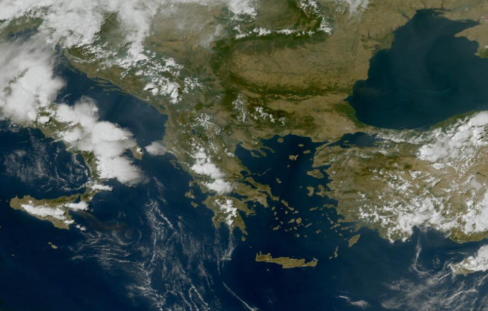 Τελευταία δορυφορική εικόνα νεφοκάλυψης