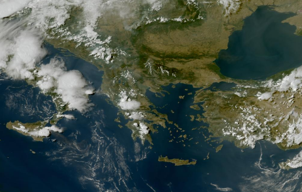 Τελευταία δορυφορική εικόνα νεφοκάλυψης