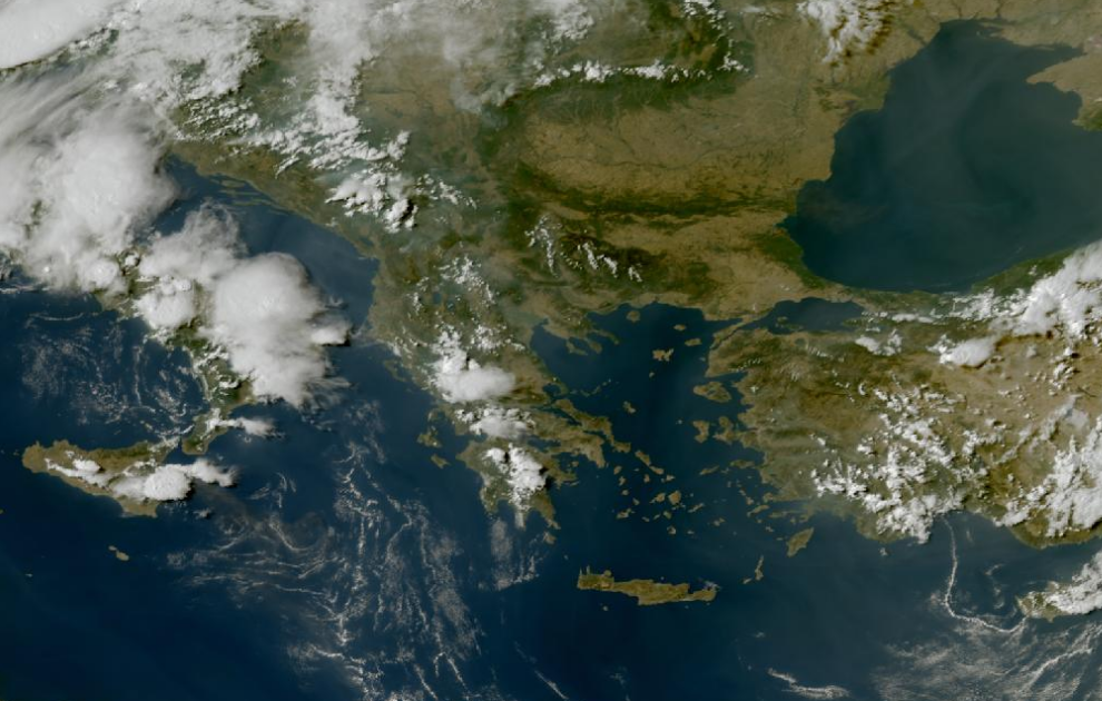 Τελευταία δορυφορική εικόνα νεφοκάλυψης